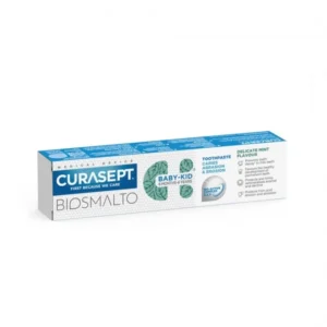 Vaikiška dantų pasta su fluoru, CURASEPT Biosmalto Baby-kid, mėtų skonio, 50 ml