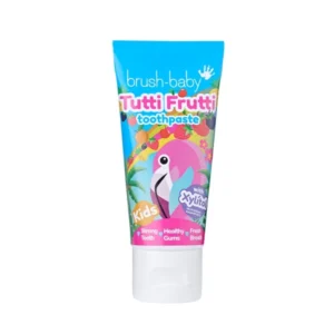 Dantų pasta vaikams BRUSH-BABY nuo 0 mėn iki 3 m, vaisių skonio su 1350 ppm fluoro, 50 ml