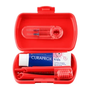 Alternative view of CURAPROX KIDS TRAVEL SET kelioninis rinkinys vaikams RAUDONAS (6-12 metų)